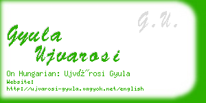 gyula ujvarosi business card